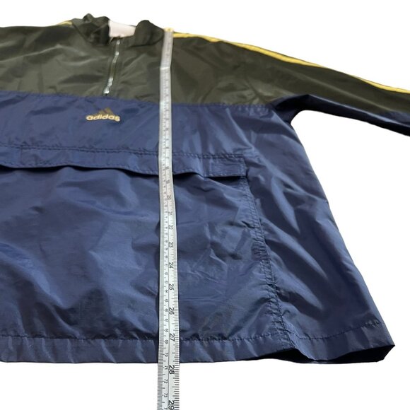 Vintage Adidas Mens 1/4 Zip Windbreaker Green Navy Large‎ Gorpcore Streetwear - Picture 15 of 15